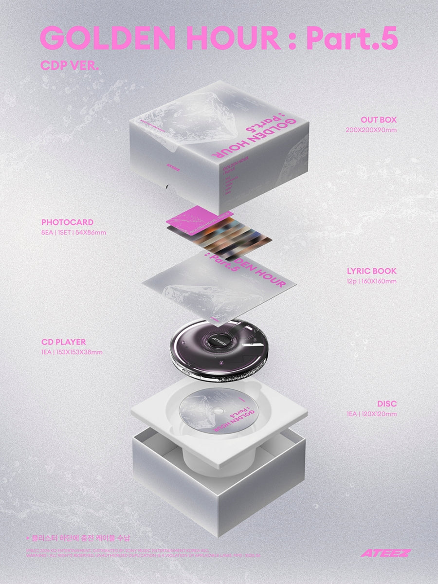 PRE-ORDER ATEEZ 14th Mini Album GOLDEN HOUR : Part.5 CDP Version
