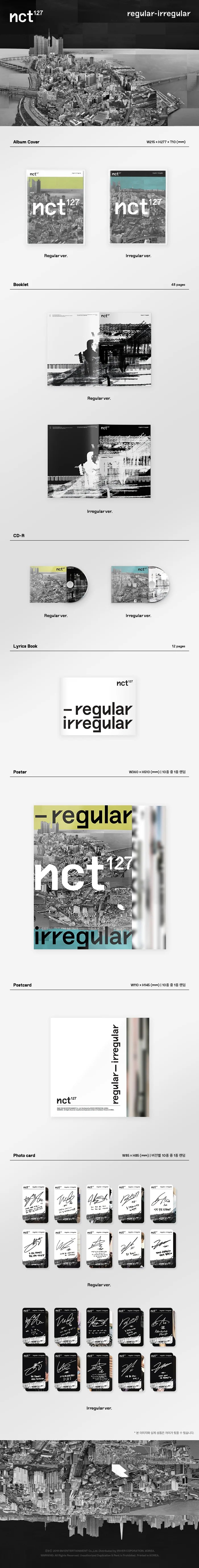 NCT 127 1st Album Regular-Irregular