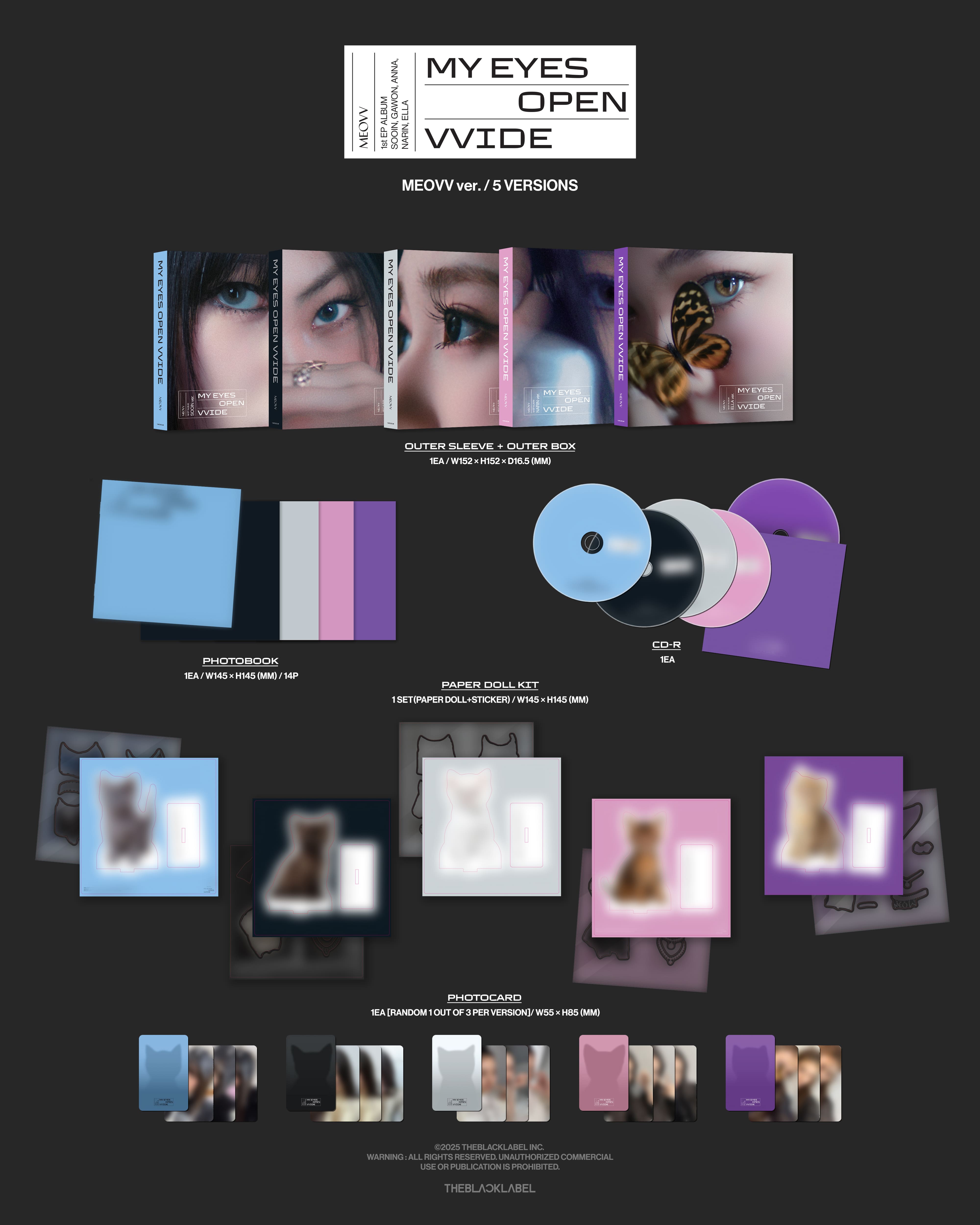PRE-ORDER MEOVV 1st EP Album MY EYES OPEN VVIDE (MEOVV Version) RANDOM