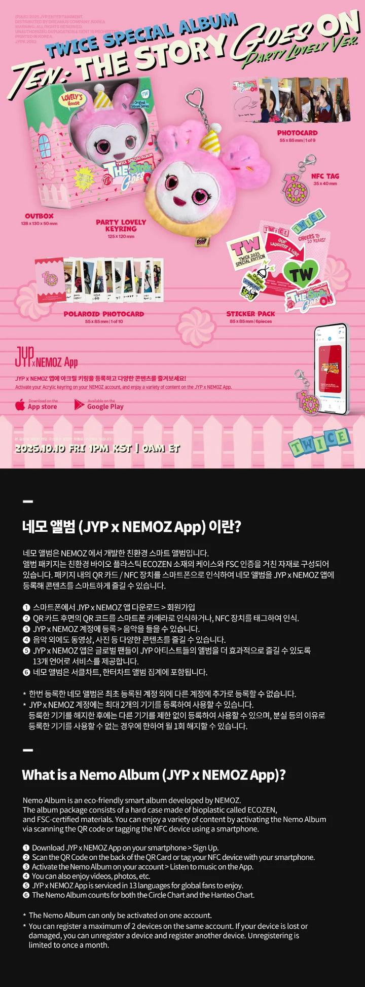 PRE-ORDER TWICE Special Album TEN: The Story Goes On (Party lovely Version)