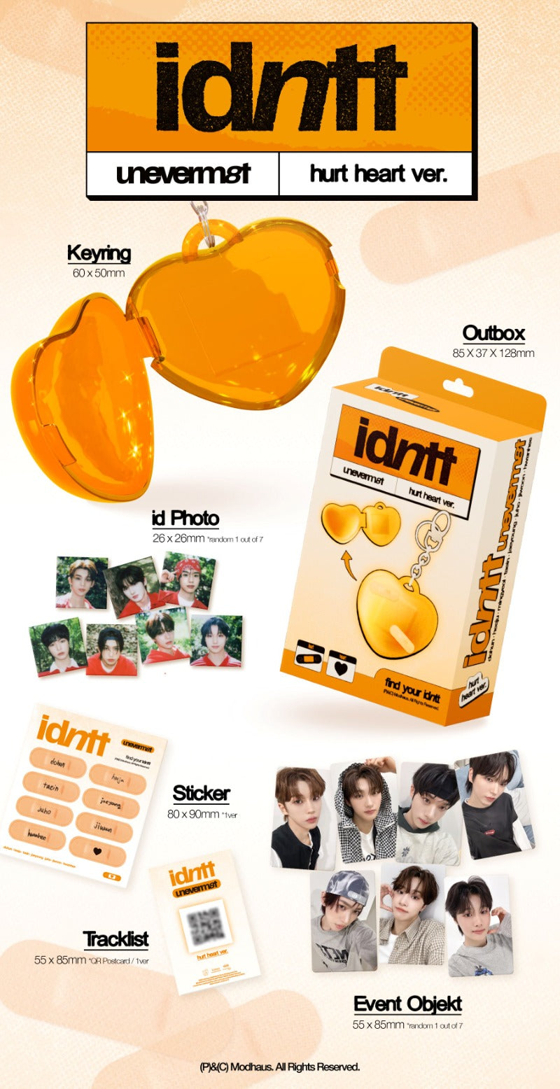 idntt 1st Mini Album unevermet (hurt heart Version)