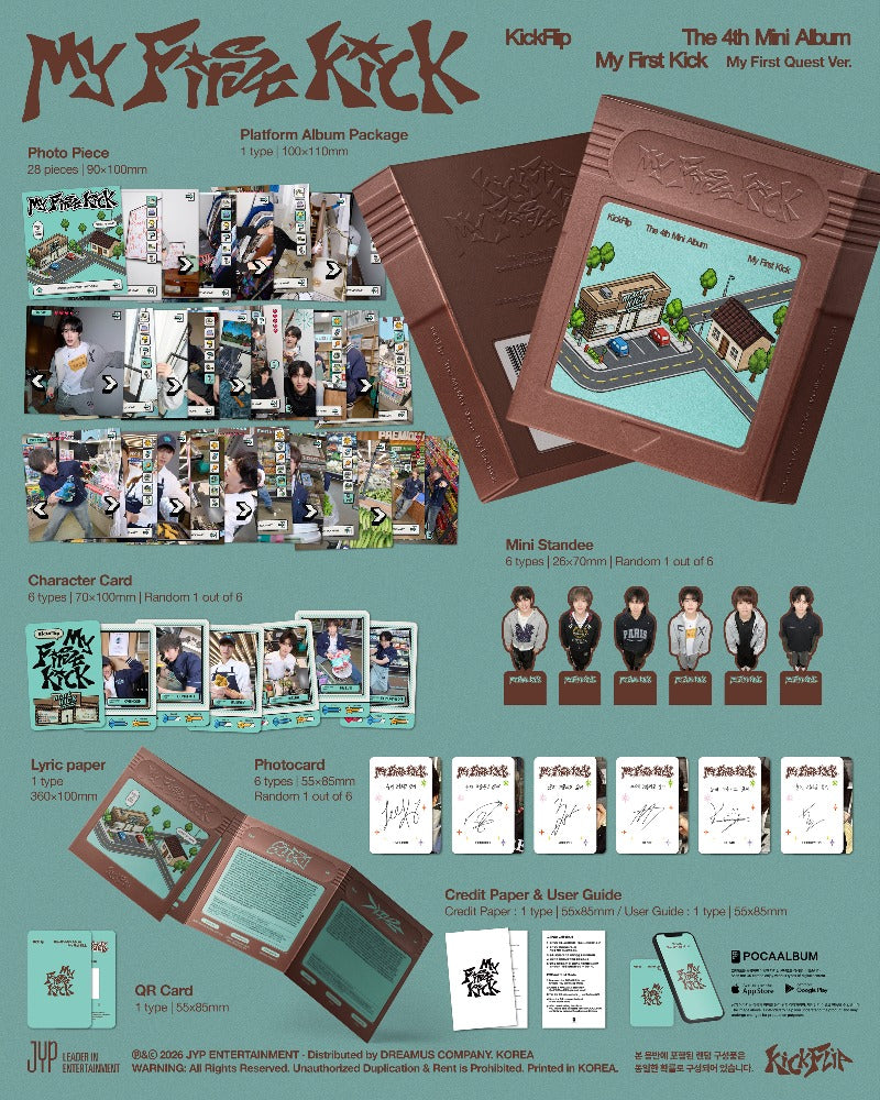 PRE-ORDER KickFlip 4th Mini Album My First Kick (My First Quest Platform Version)