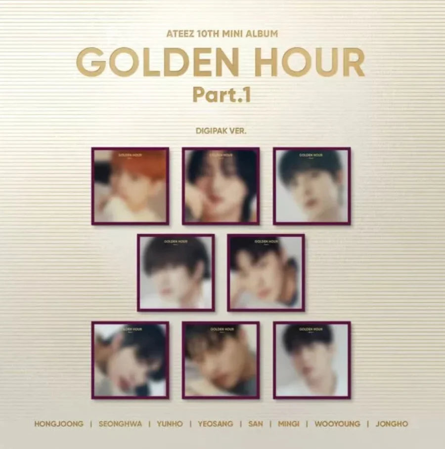 ATEEZ 10th Mini Album GOLDEN HOUR : Part.1 (Digipack Version)