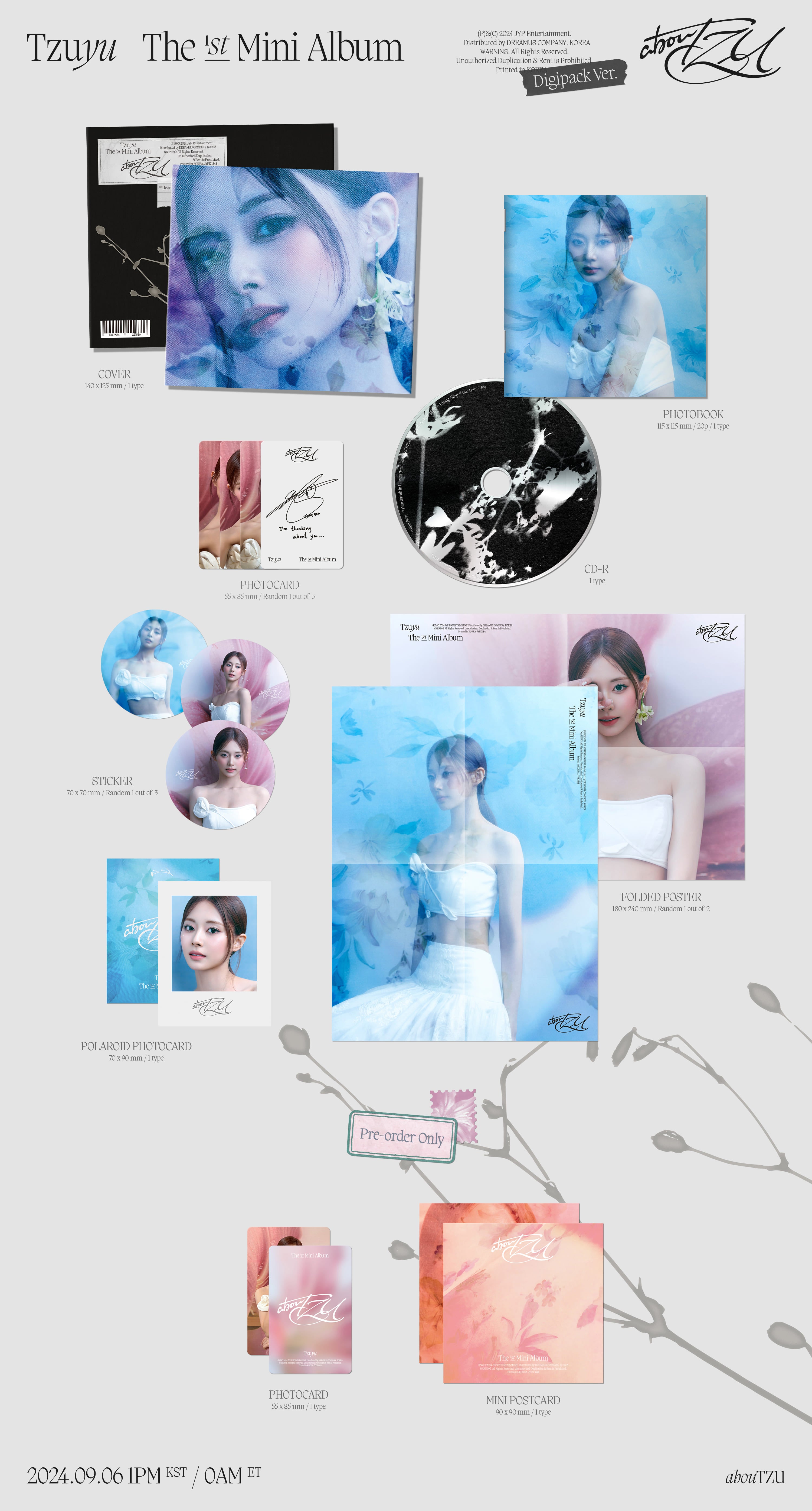 TZUYU (TWICE) 1st Mini Album abouTZU (Digipack Version)