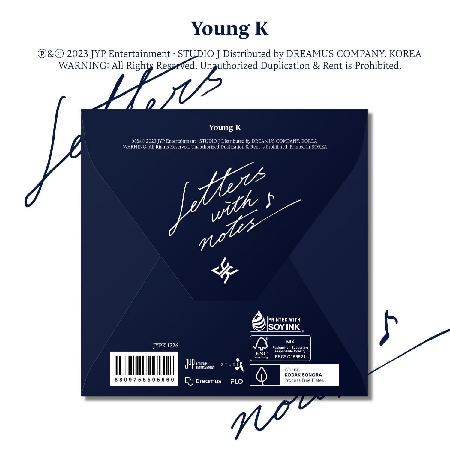 Young K DAY6 1st Full Album [Letters with notes] (Digipack Version)