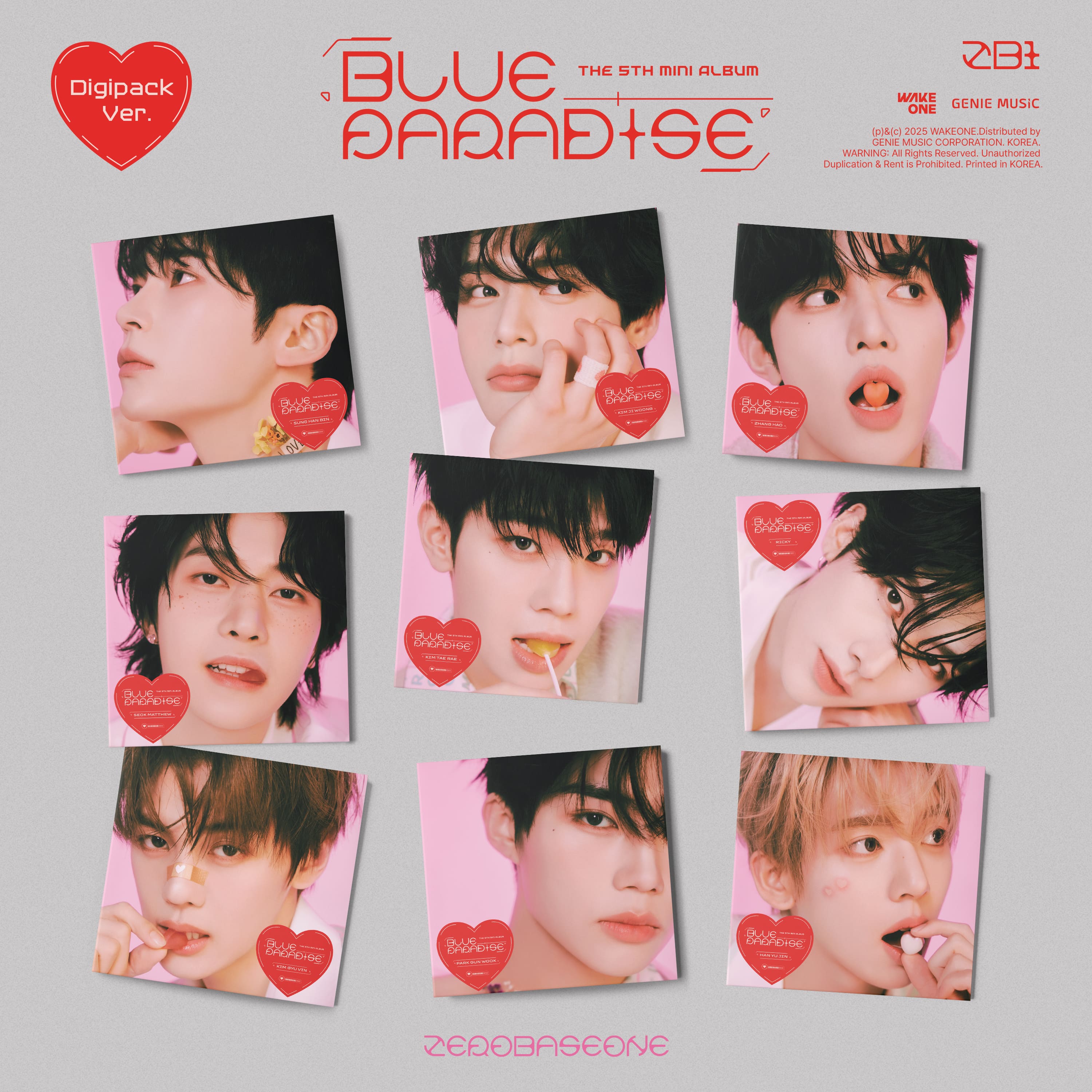 PRE-ORDER ZEROBASEONE 5th Mini Album BLUE PARADISE (Digipack Version)