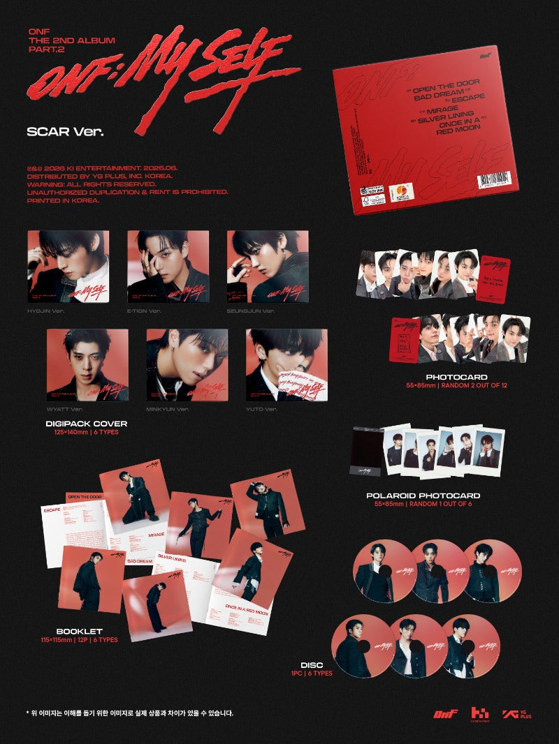 ONF 2nd Full Album Part.2 ONF:MY SELF DIGIPACK