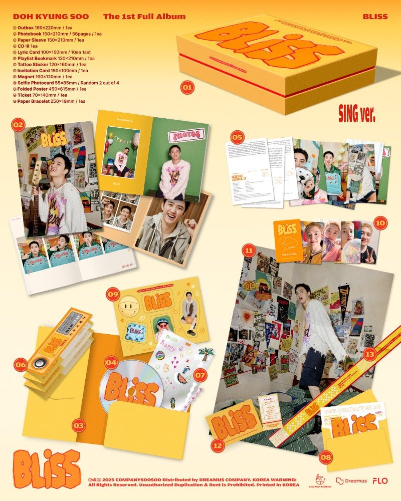 D.O. 1st Full Album BLISS – album (Sing (ORANGE) / / ) | HobiEgo