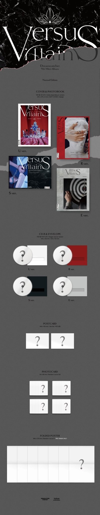 DREAMCATCHER 9th Mini Album VillainS – album (U (WHITE) / / ) | HobiEgo
