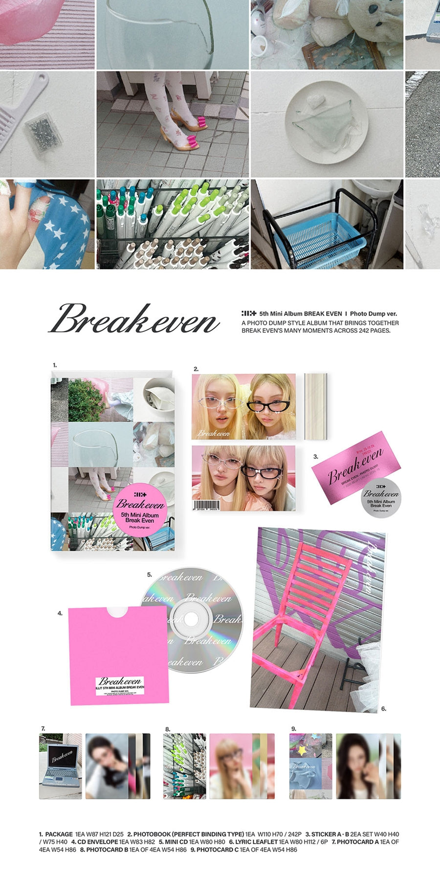 PRE-ORDER ILLIT 5th Mini Album BREAK EVEN (Photo Dump Version)
