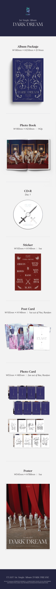 E’LAST 1st Single Album Dark Dream – album ( / / ) | HobiEgo