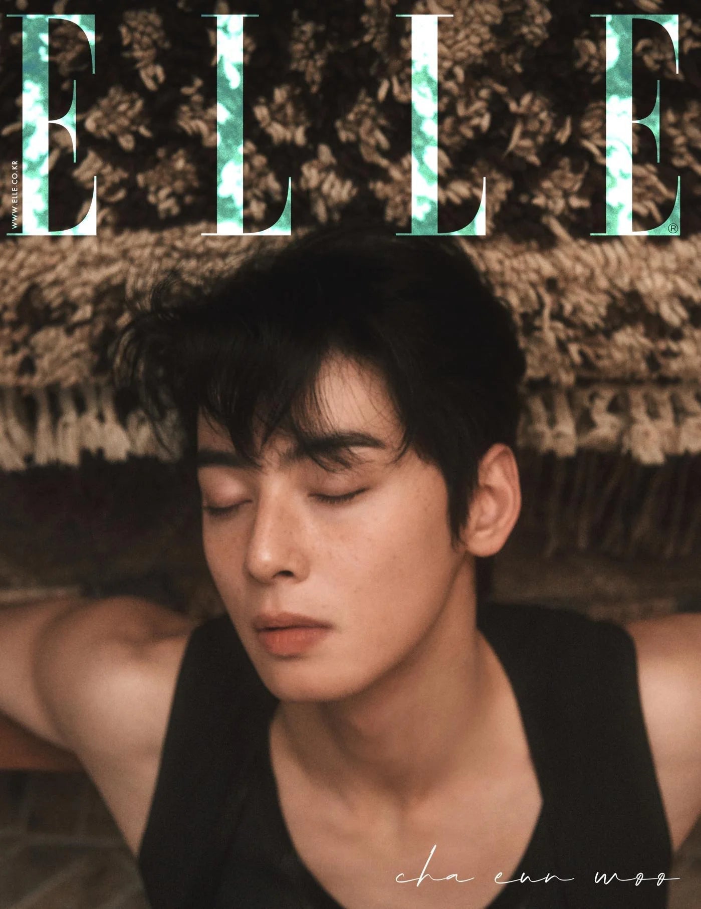 ELLE February 2025 Cha Eun Woo – magazines (C (GREEN) / / ) | HobiEgo