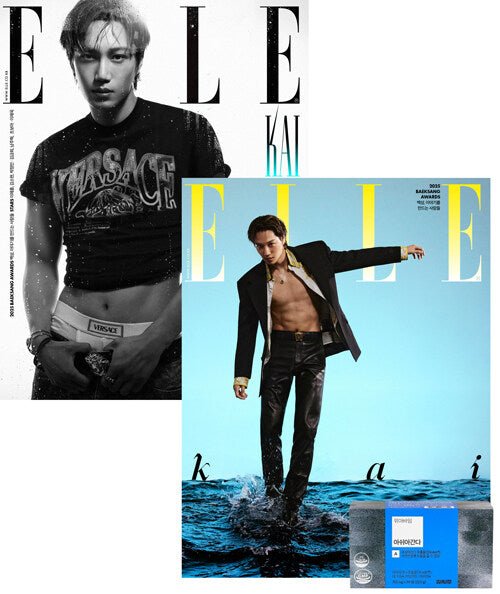 ELLE June 2025 Cover KAI – magazines (A (BLACK) / / ) | HobiEgo