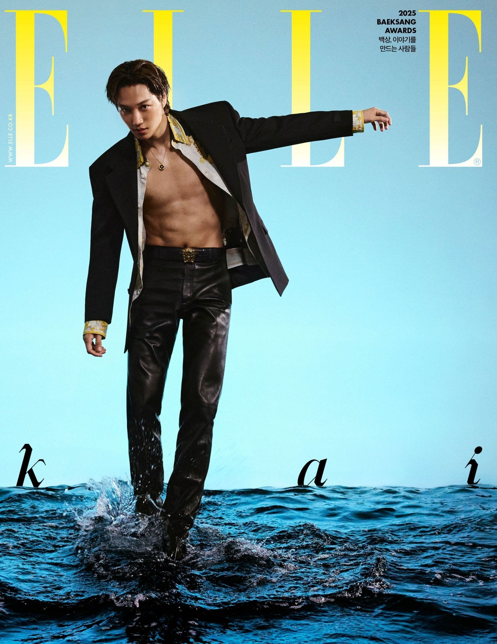 ELLE June 2025 Cover KAI – magazines (A (BLACK) / / ) | HobiEgo