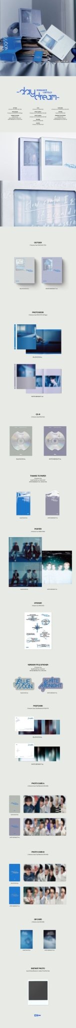 ENHYPEN 2nd Album ROMANCE : UNTOLD - daydream - – album (BLUE NOON (WHITE) / / ) | HobiEgo