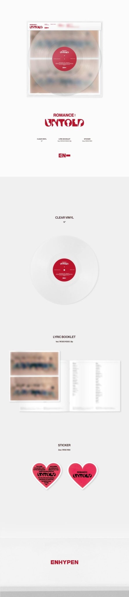 ENHYPEN 2nd Album ROMANCE : UNTOLD (Vinyl Version) – album ( / / ) | HobiEgo