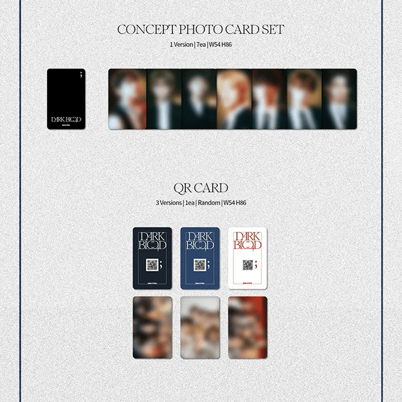 ENHYPEN 4th Mini Album DARK BLOOD (Weverse Albums version) – Photocards ( / / ) | HobiEgo