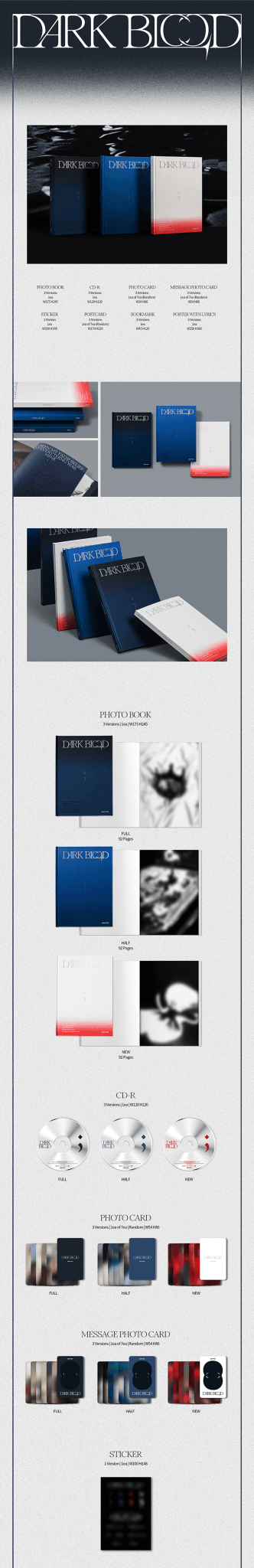 ENHYPEN 4th Mini Album DARK BLOOD – album (New Version (White) / / ) | HobiEgo