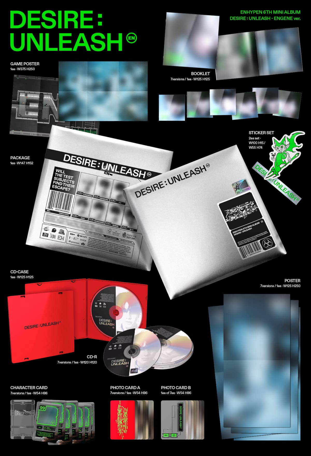 ENHYPEN 6th Mini Album DESIRE : UNLEASH (ENGENE Version) – album ( / / ) | HobiEgo
