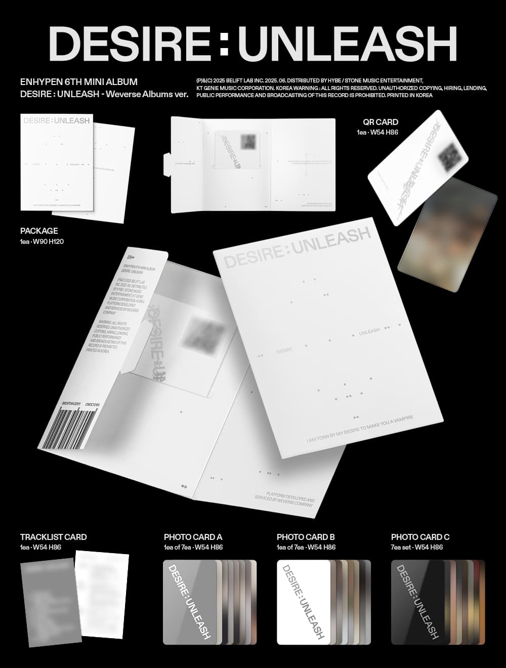ENHYPEN 6th Mini Album DESIRE : UNLEASH (Weverse Albums Version) – album ( / / ) | HobiEgo