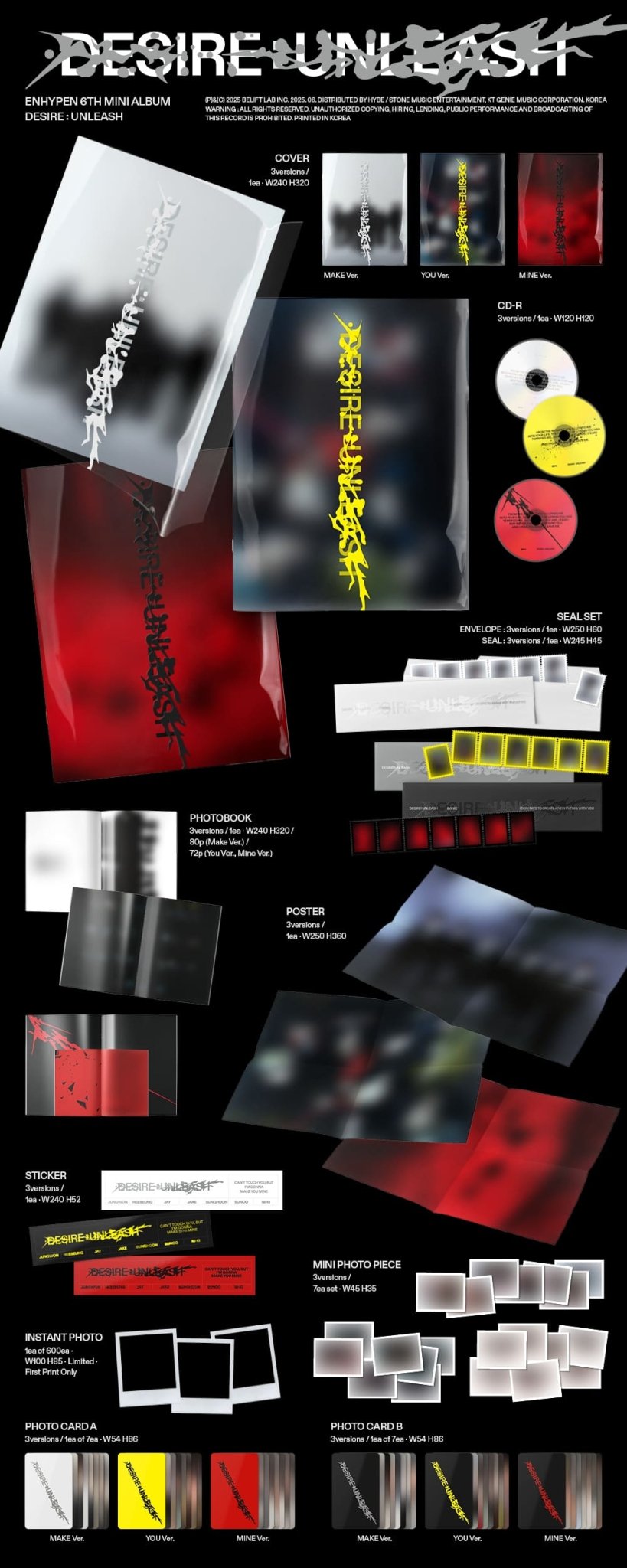 ENHYPEN 6th Mini Album DESIRE : UNLEASH – album (MAKE (White) / / ) | HobiEgo