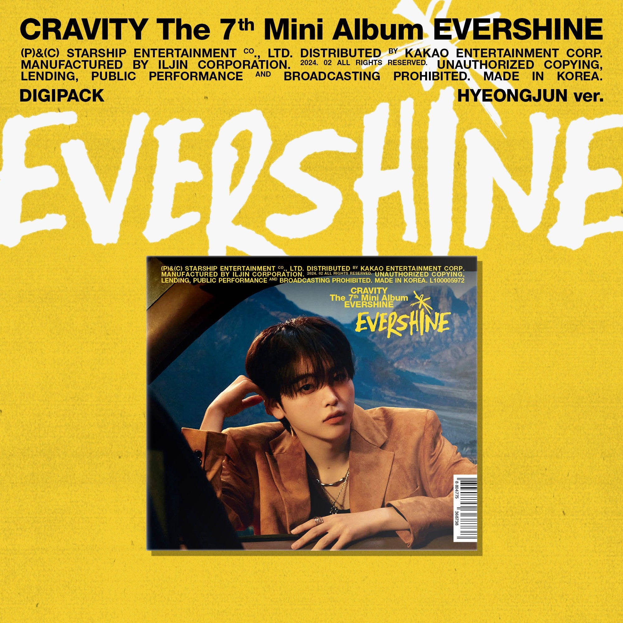 CRAVITY 7th Mini Album EVERSHINE Digipack Version
