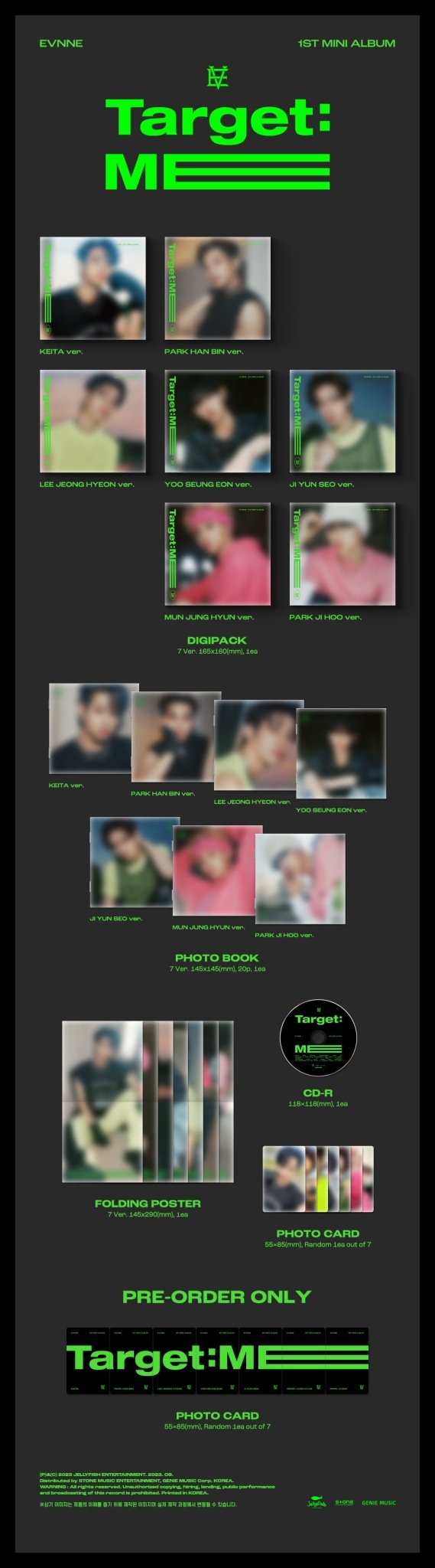 EVNNE 1st Mini Album Target ME (Digipack Version) – album (Keita / / ) | HobiEgo