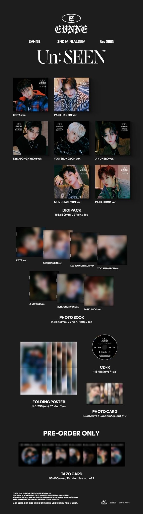 EVNNE 2nd Mini Album Un: SEEN (Digipack Version) – album (Keita / / ) | HobiEgo