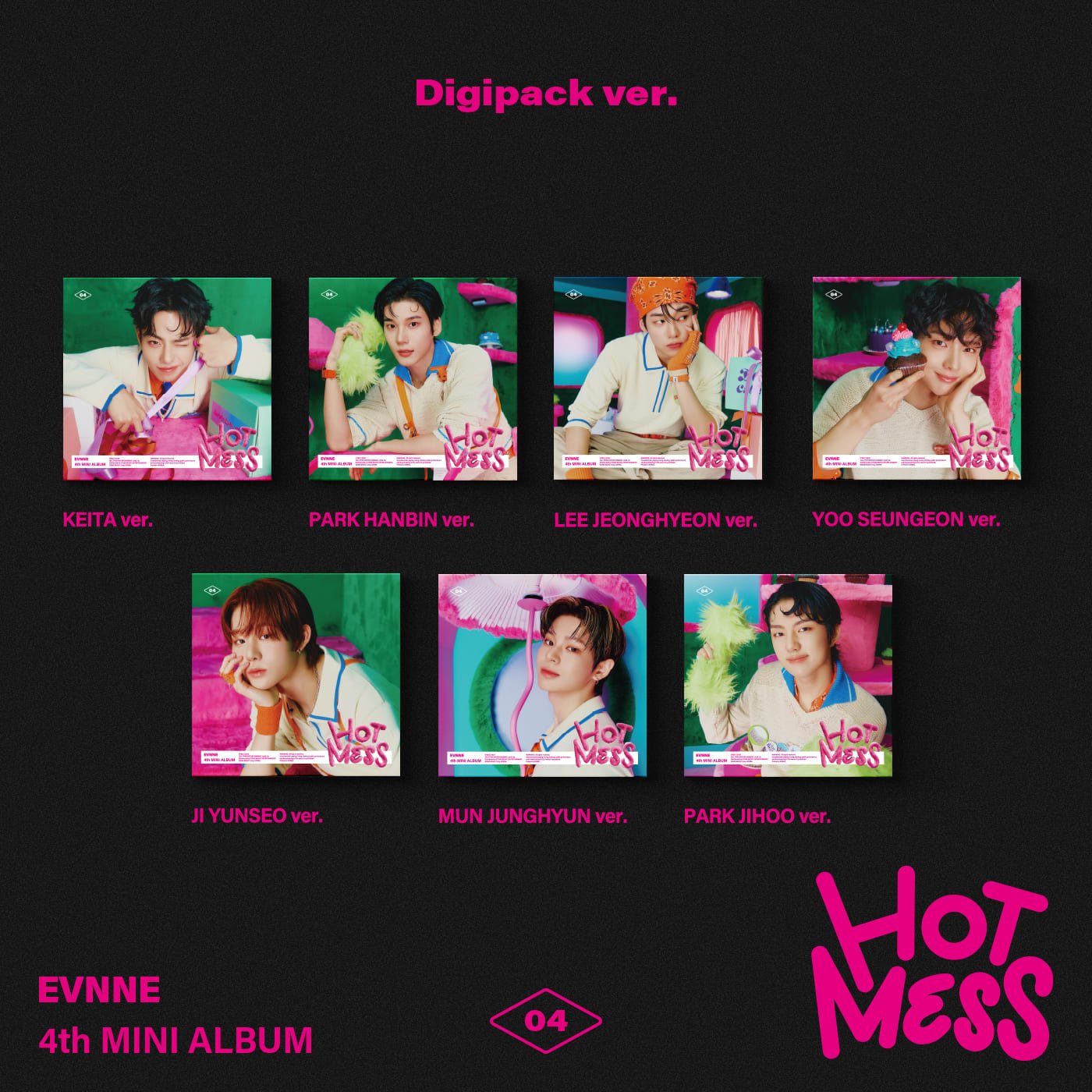 EVNNE 4th Mini Album HOT MESS Digipack Version – album (Keita / / ) | HobiEgo