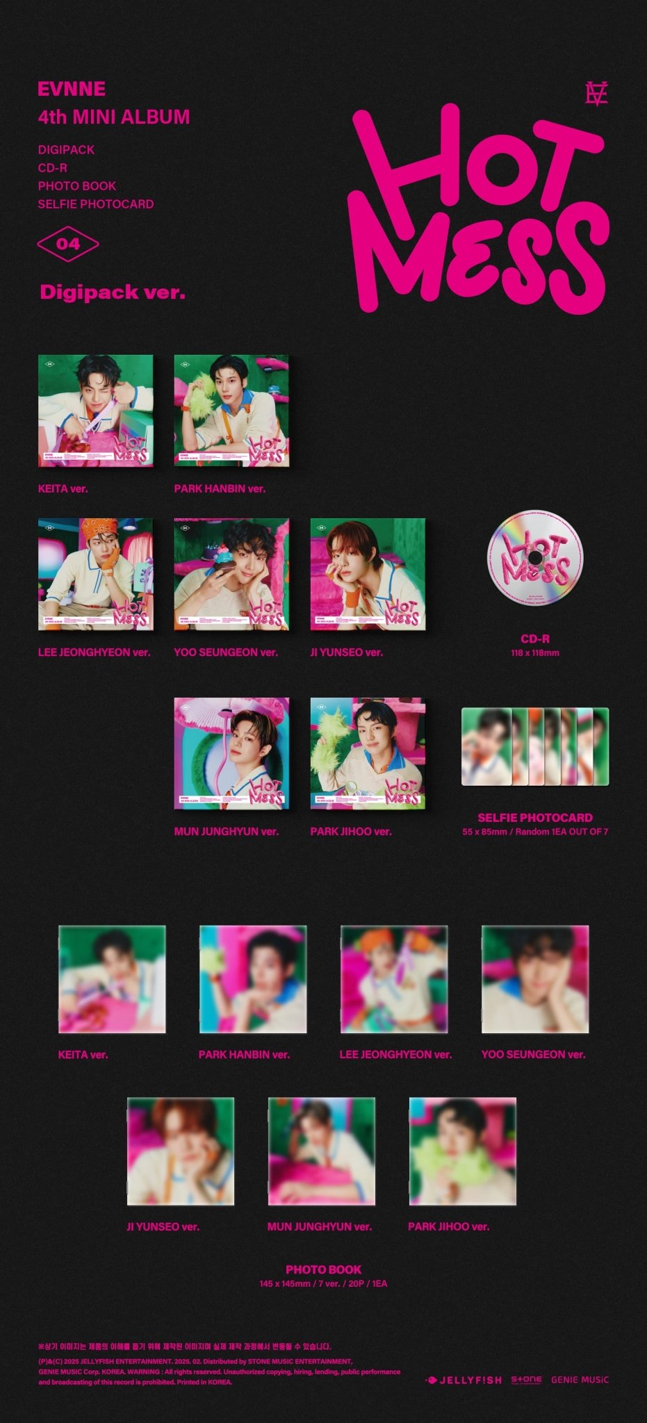 EVNNE 4th Mini Album HOT MESS Digipack Version – album (Keita / / ) | HobiEgo