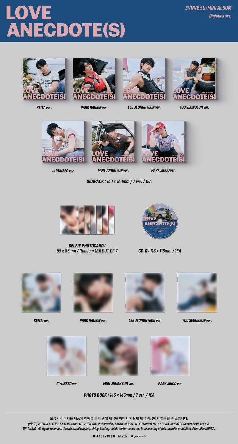 EVNNE 5th Mini Album LOVE ANECDOTE(S) (Digipack Version) – album (Keita / / ) | HobiEgo