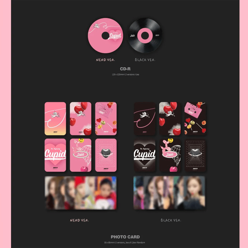 FIFTY FIFTY The 1st Single The Beginning: Cupid – album (Black / / ) | HobiEgo