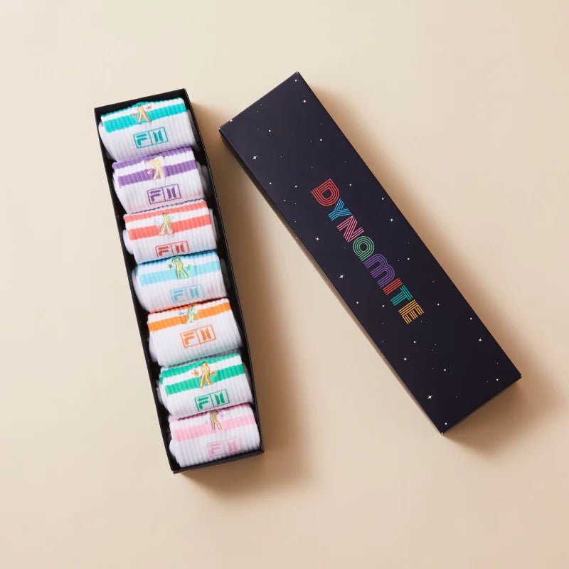 FILA x BTS DYNAMITE Silhouette Socks Set of 7 – Clothing ( / / ) | HobiEgo