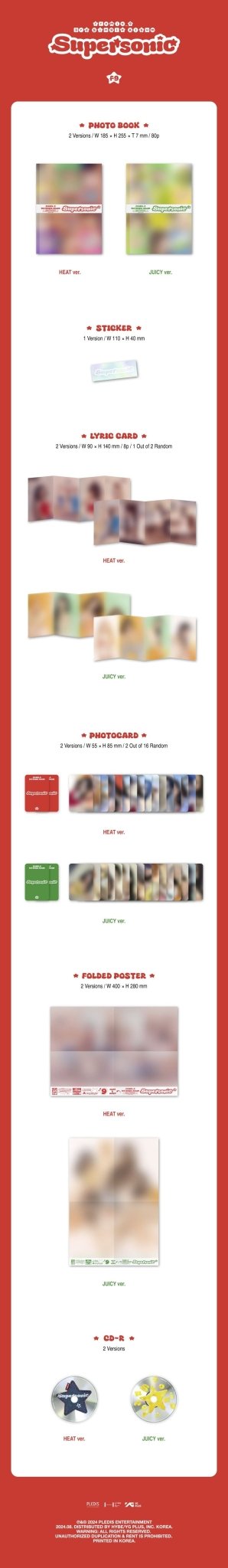 fromis_9 3rd Single Album Supersonic – album (HEAT (Red) / / ) | HobiEgo