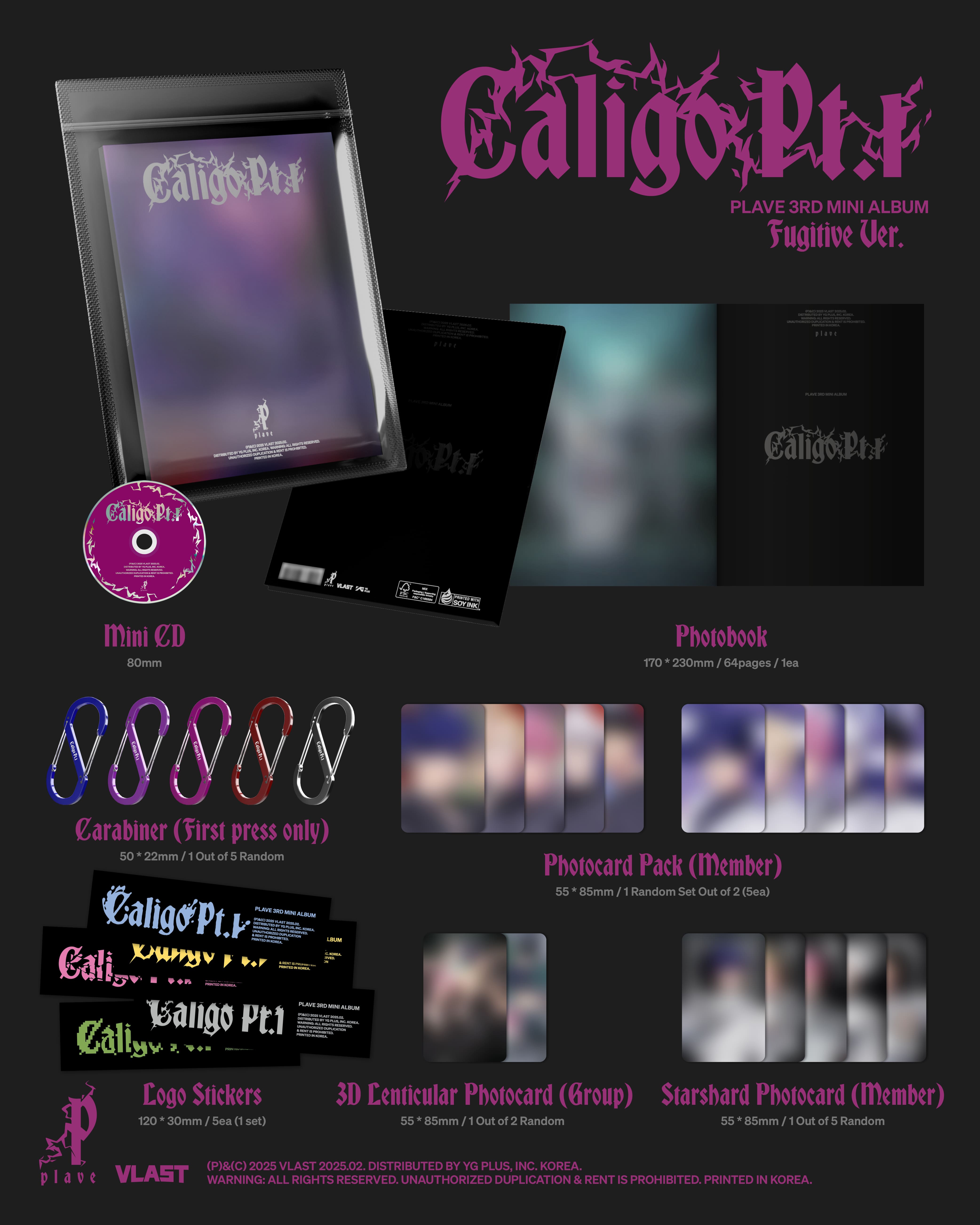 PRE-ORDER PLAVE 3rd Mini Album Caligo Pt.1 (Fugitive Version)