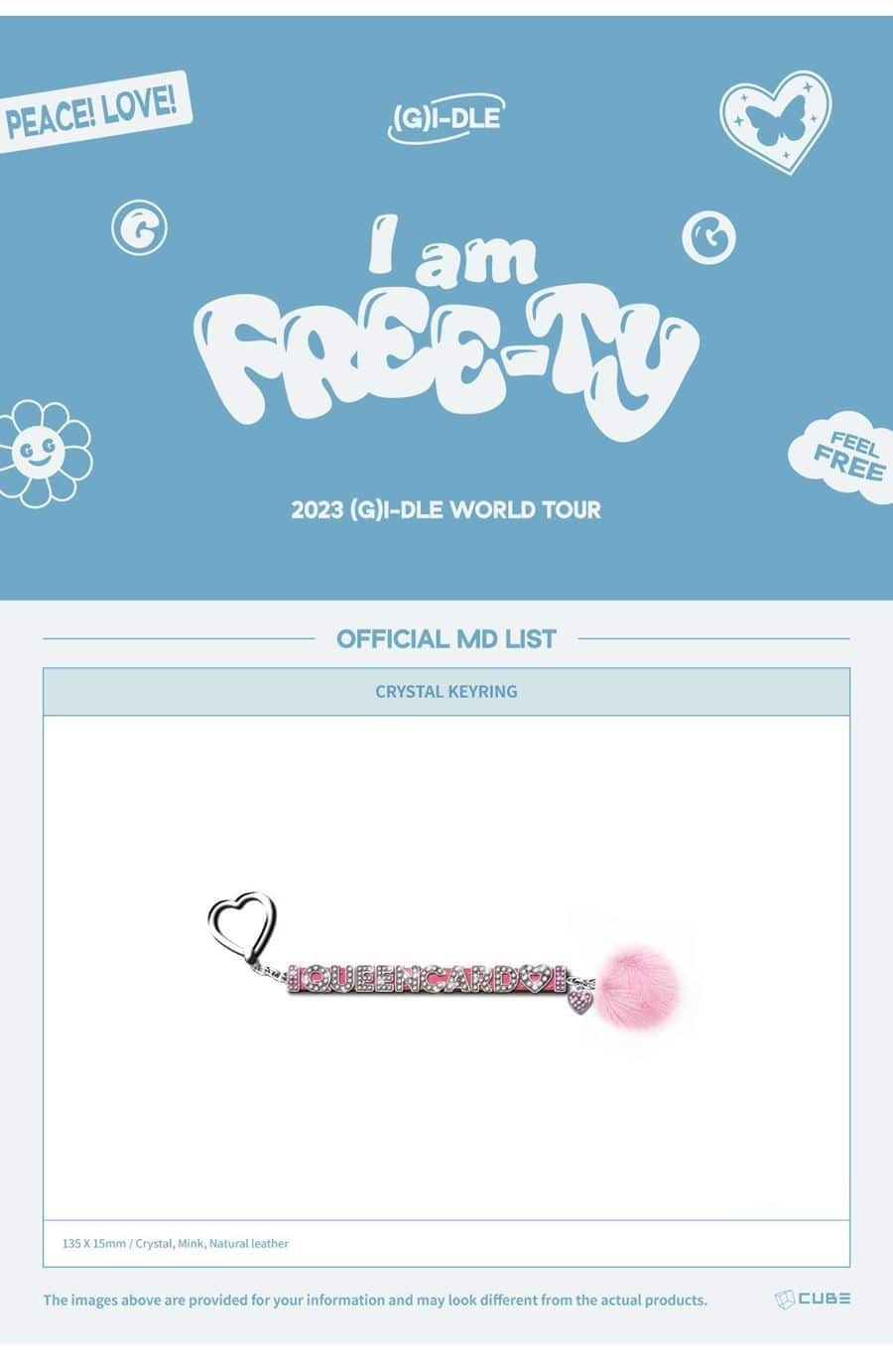 (G)I - DLE World Tour I am FREE - TY Crystal Keyring – Keyring ( / / ) | HobiEgo
