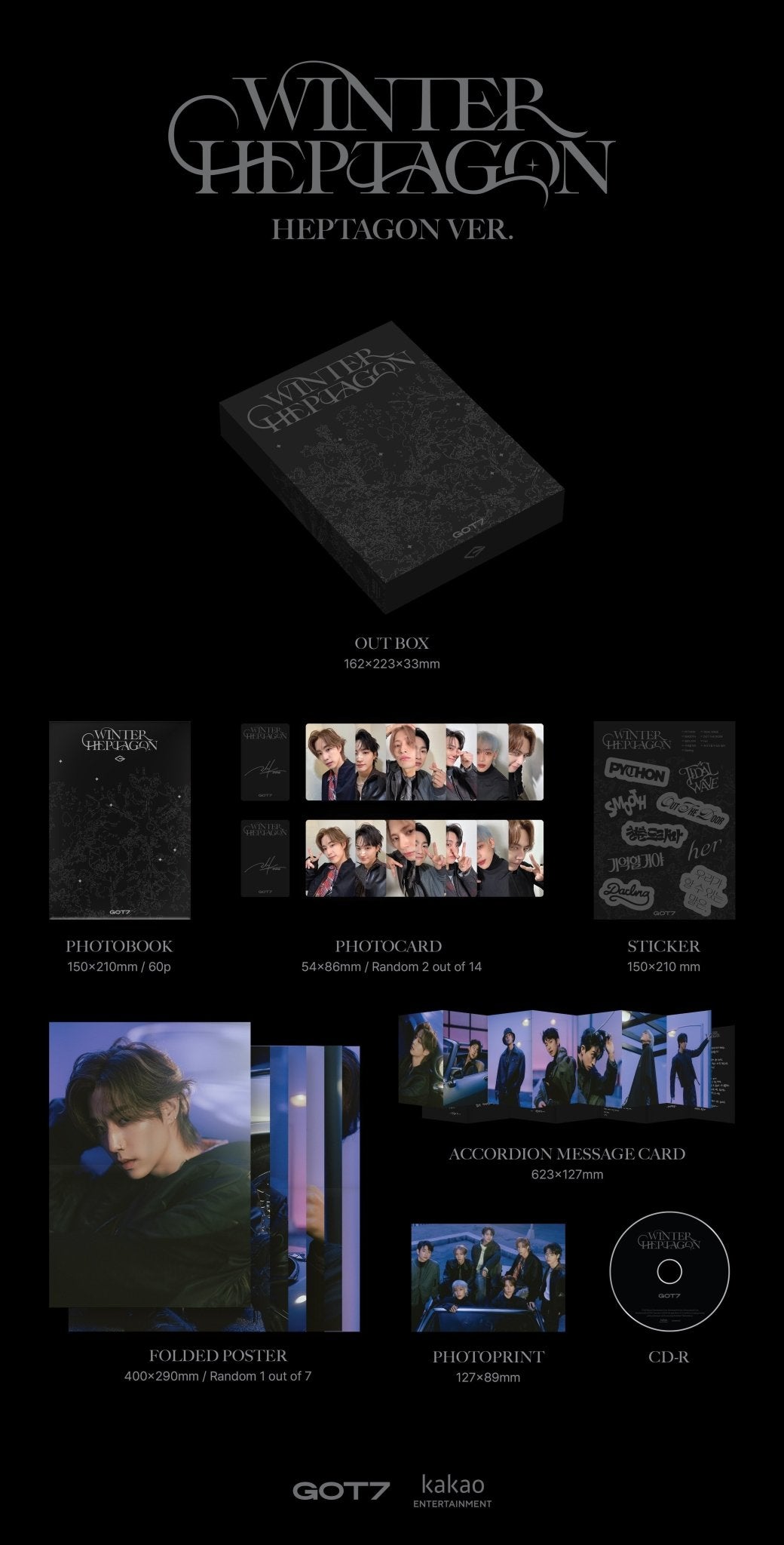 GOT7 13th Mini Album WINTER HEPTAGON – album (HEPTAGON / / ) | HobiEgo