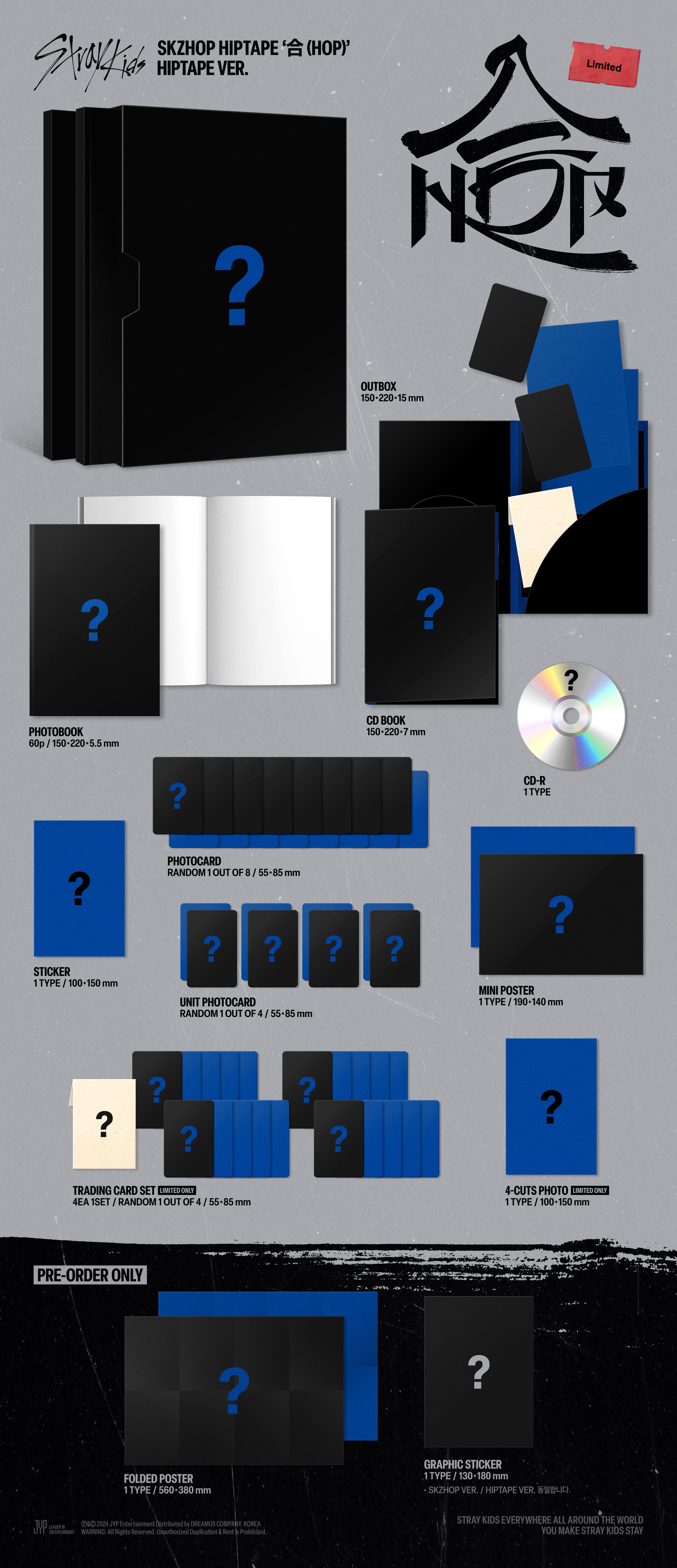 PRE-ORDER Stray Kids SKZHOP HIPTAPE 合 (HOP) (HIPTAPE Version) + Sound Wave POB