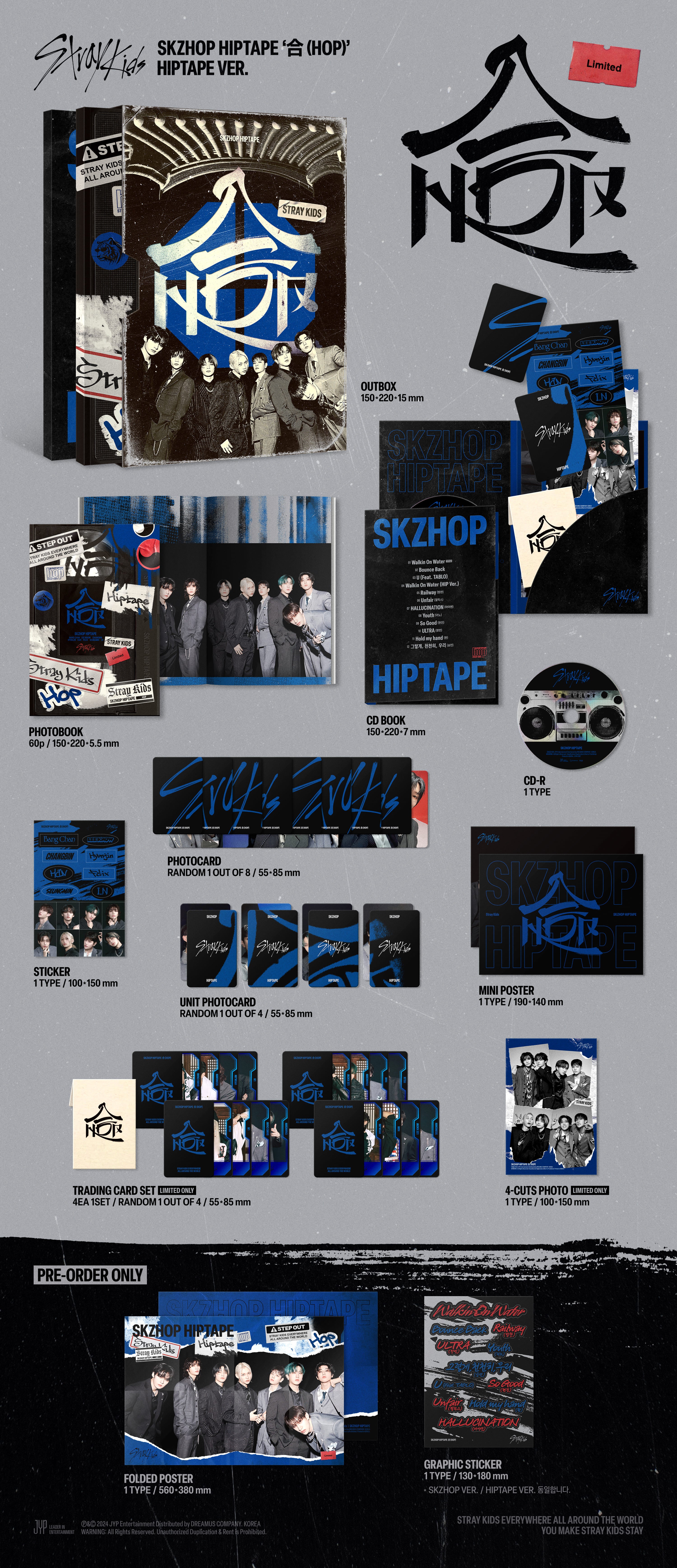 PRE-ORDER Stray Kids SKZHOP HIPTAPE 合 (HOP) (HIPTAPE Version) + Sound Wave POB