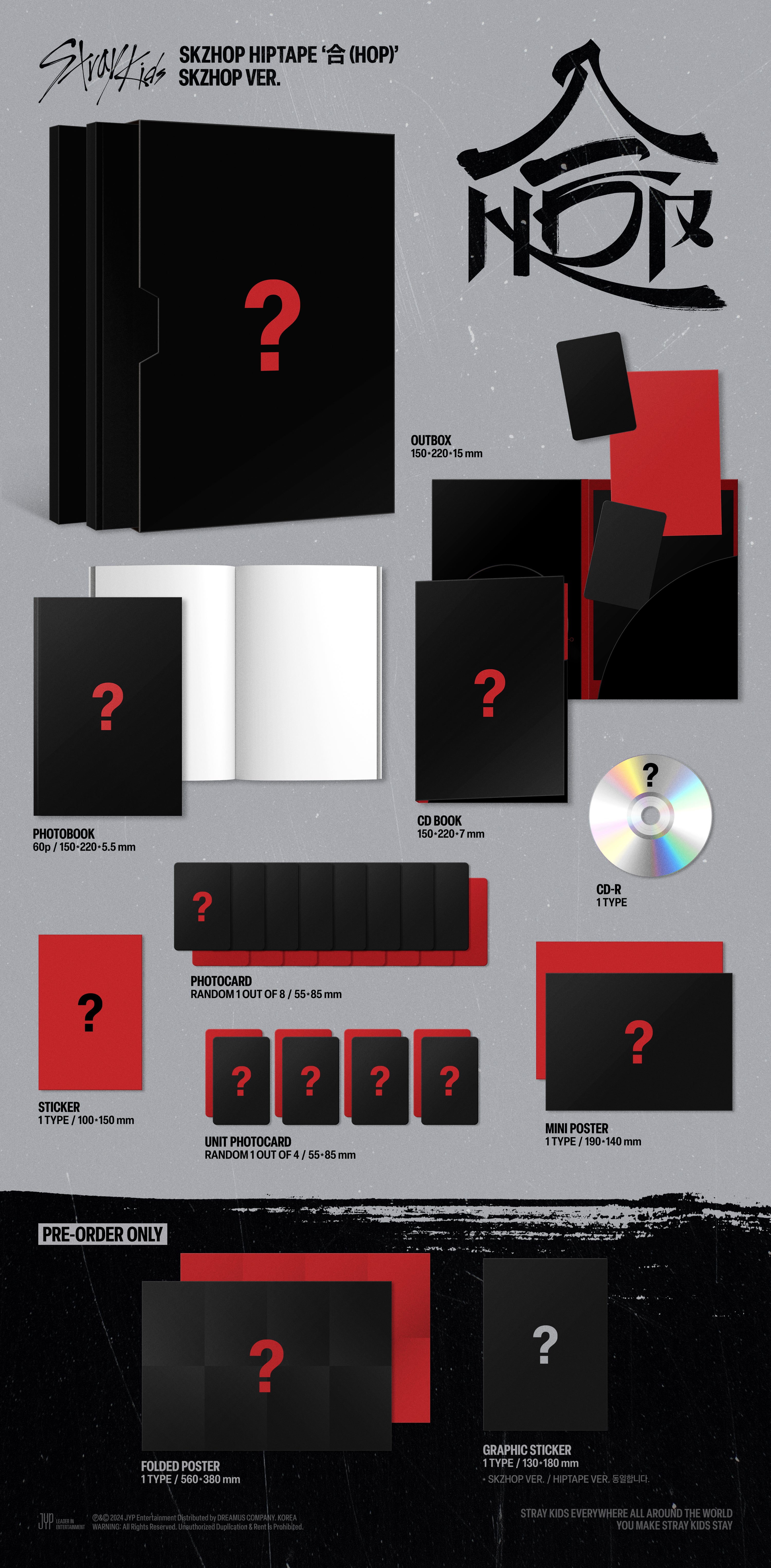 PRE-ORDER Stray Kids SKZHOP HIPTAPE 合 (HOP) (SKZHOP Version) + Sound Wave POB