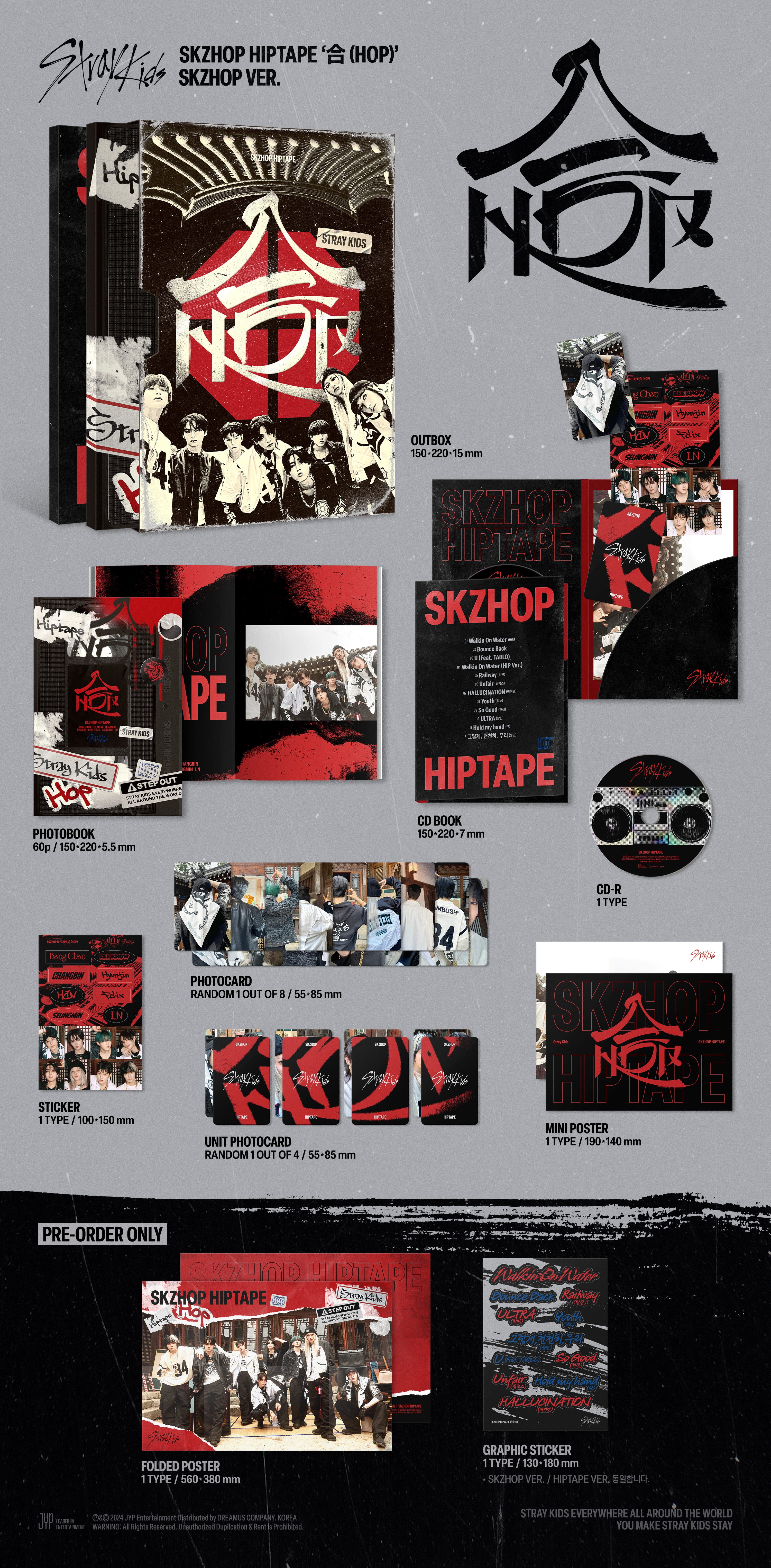 PRE-ORDER Stray Kids SKZHOP HIPTAPE 合 (HOP) (SKZHOP Version) + Sound Wave POB