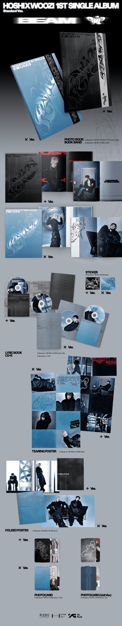 HOSHI X WOOZI 1st Single Album BEAM – album (+ (BLACK) / / ) | HobiEgo
