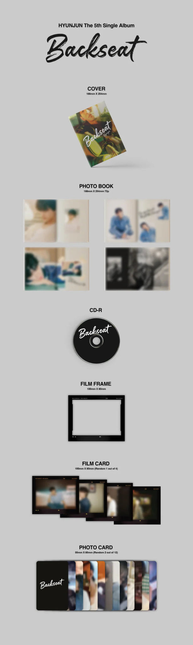 Hyunjun 1st Single Backseat – album ( / / ) | HobiEgo
