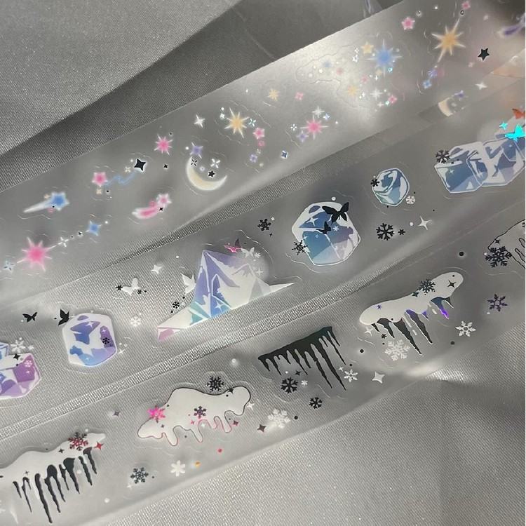 SOOANG Studio Kiss Cut Masking Tape Icicle, Frozen and Milky Way