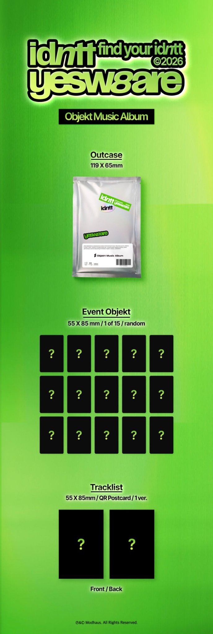 idntt 2nd Mini Album yesweare Objekt Music Album Version – album 8804775459269 ( / / ) | HobiEgo