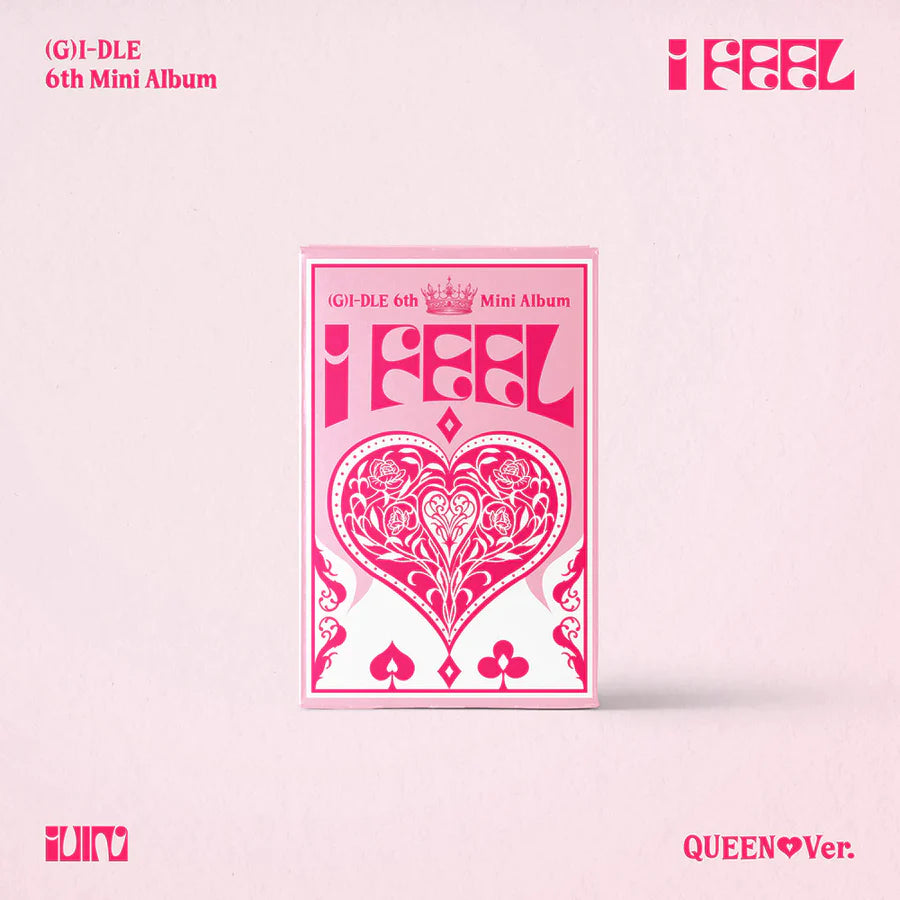 (G)I-DLE 6th Mini Album I Feel (Queen Version) kpop album. Kpop girl group (G)I-dle I Feel Queen version album for kpop fans. kpop uk, uk kpop shop, HobiEgo, Hobi Ego, Kpop girl group album, Kpop shop UK, Kpop shop Manchester.