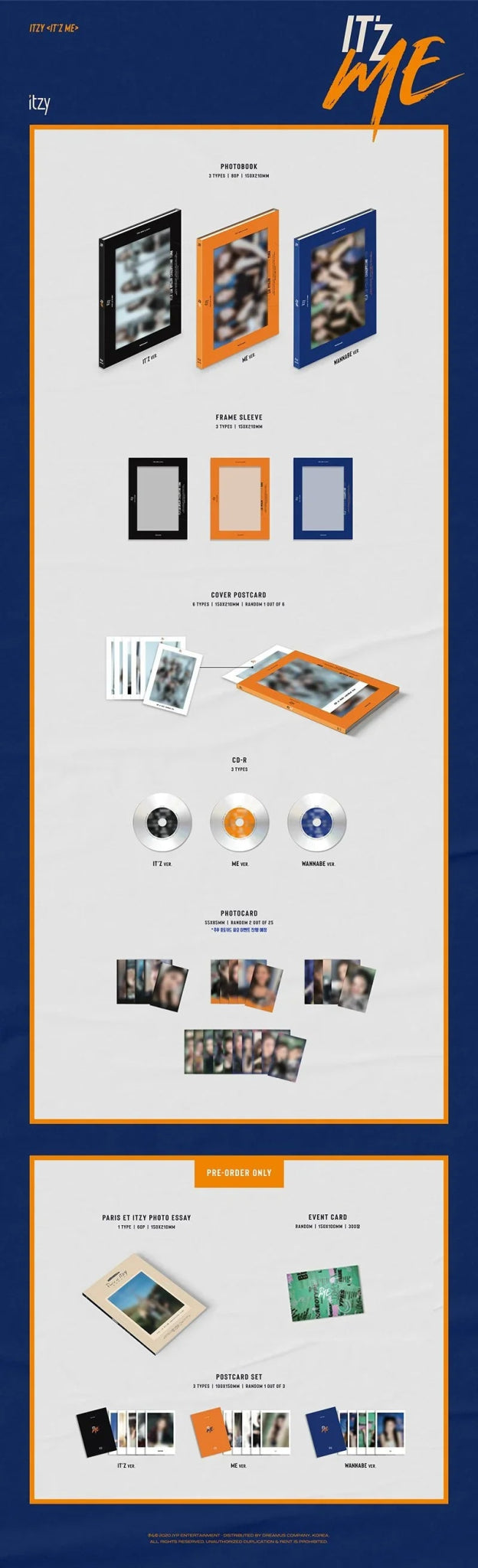 ITZY 2nd Mini Album IT'z ME – album (IT'Z (BLACK) / / ) | HobiEgo