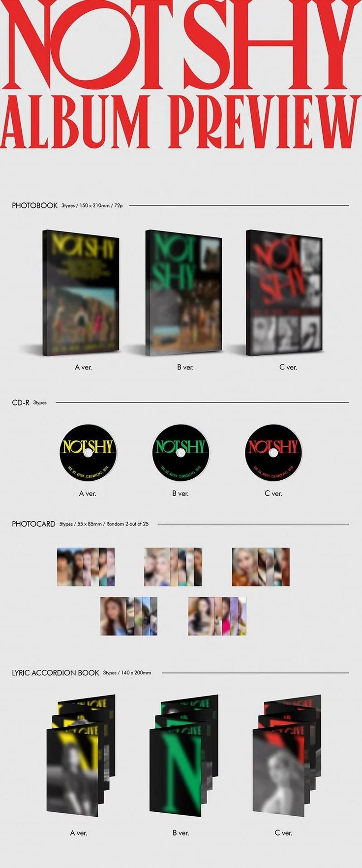 ITZY 3rd Mini Album Not Shy – album (A (YELLOW) / / ) | HobiEgo