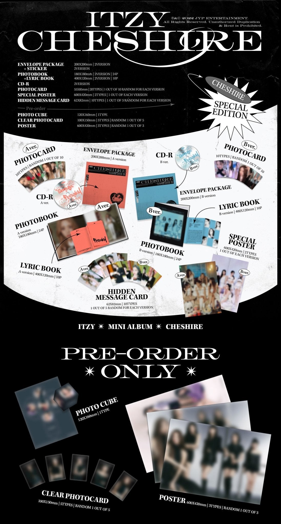 ITZY 6th Mini Album CHESHIRE (SPECIAL EDITION) – album (A (RED) / / ) | HobiEgo
