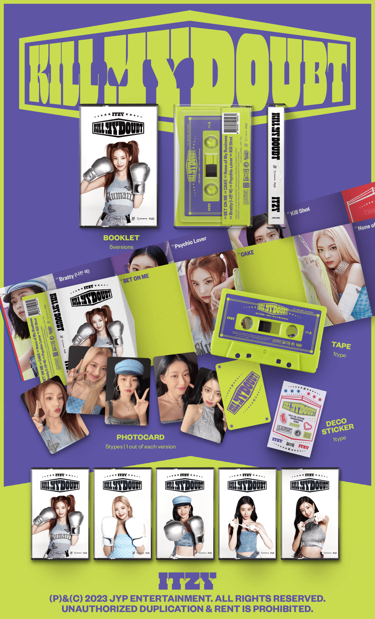 ITZY 7th Mini Album KILL MY DOUBT (CASSETTE Version) – album (Yeji / / ) | HobiEgo